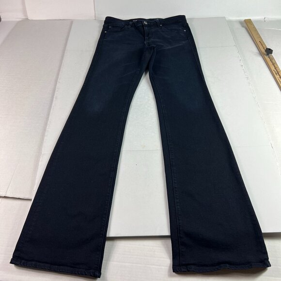 Adriano Goldschmid Jean Womens 30x33* Angel Boot Cut Low Rise Blue Denim Tag 29R - Picture 1 of 16